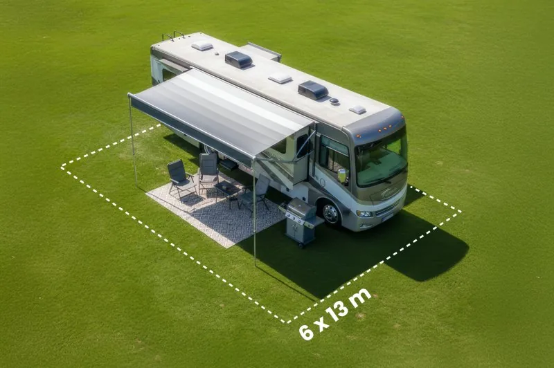 Schitterhof Camping PREMIUM XXL Stellplatz 78 m² – Übergroßes Wohnmobil, F1 Spielberg